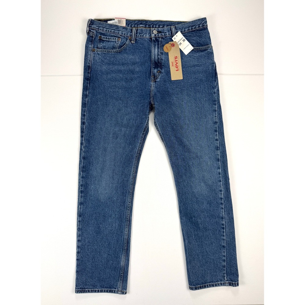 NWT Levis 513 Jeans Mens 34x30 Slim Straight Stretch Blue Denim #1984